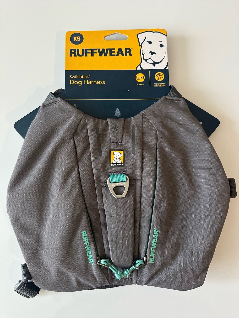 Ruffwear Switchback Dog Harness Size XS Front Range Granite Gray Hiking Walking